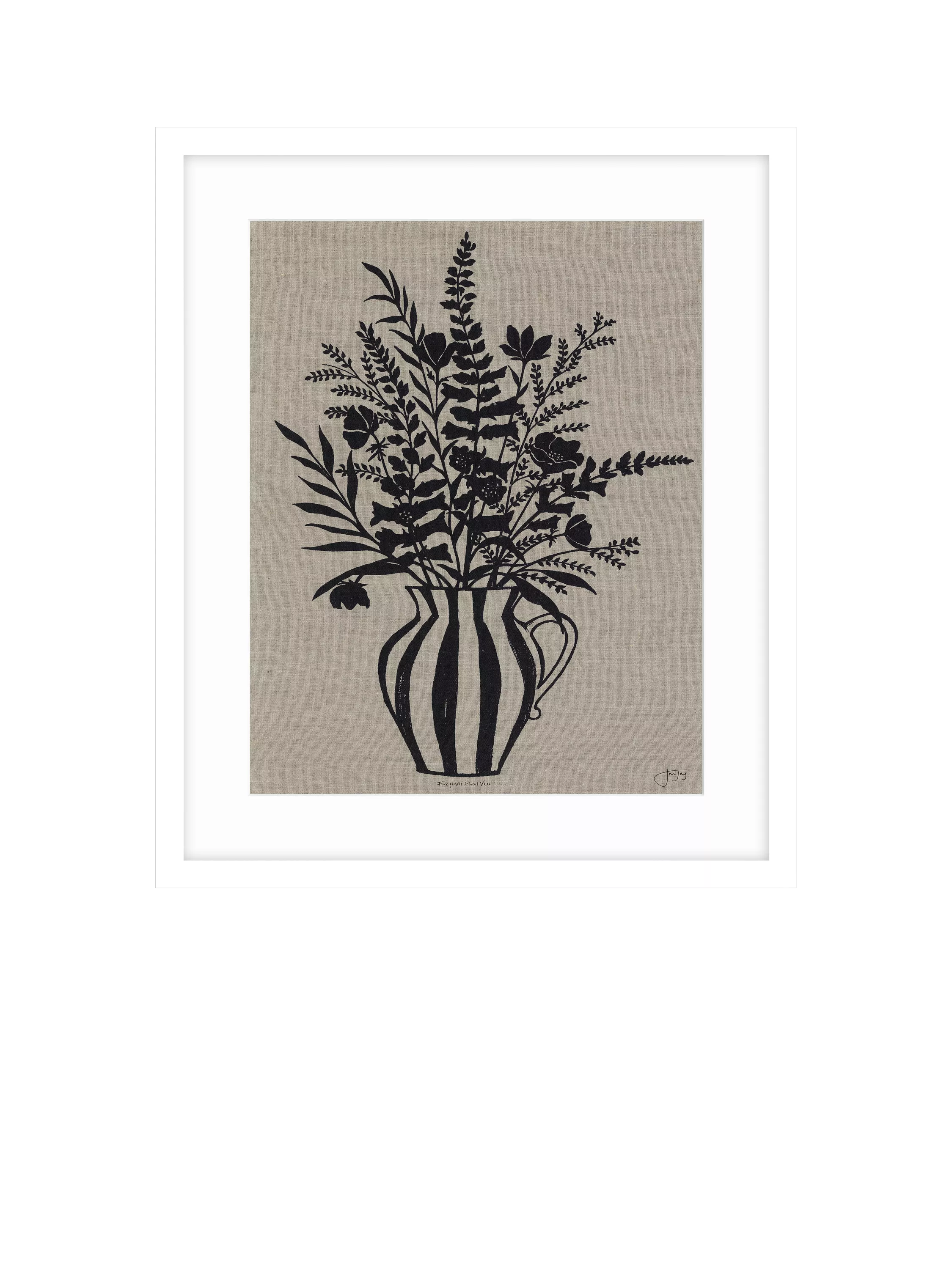 John Lewis Jan Jay Foxgloves framed print 63.5x53.5cm, imported from the UK