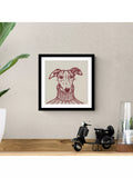 John Lewis Sybil Whippet framed print 33.5 x 33.5cm, imported from the UK