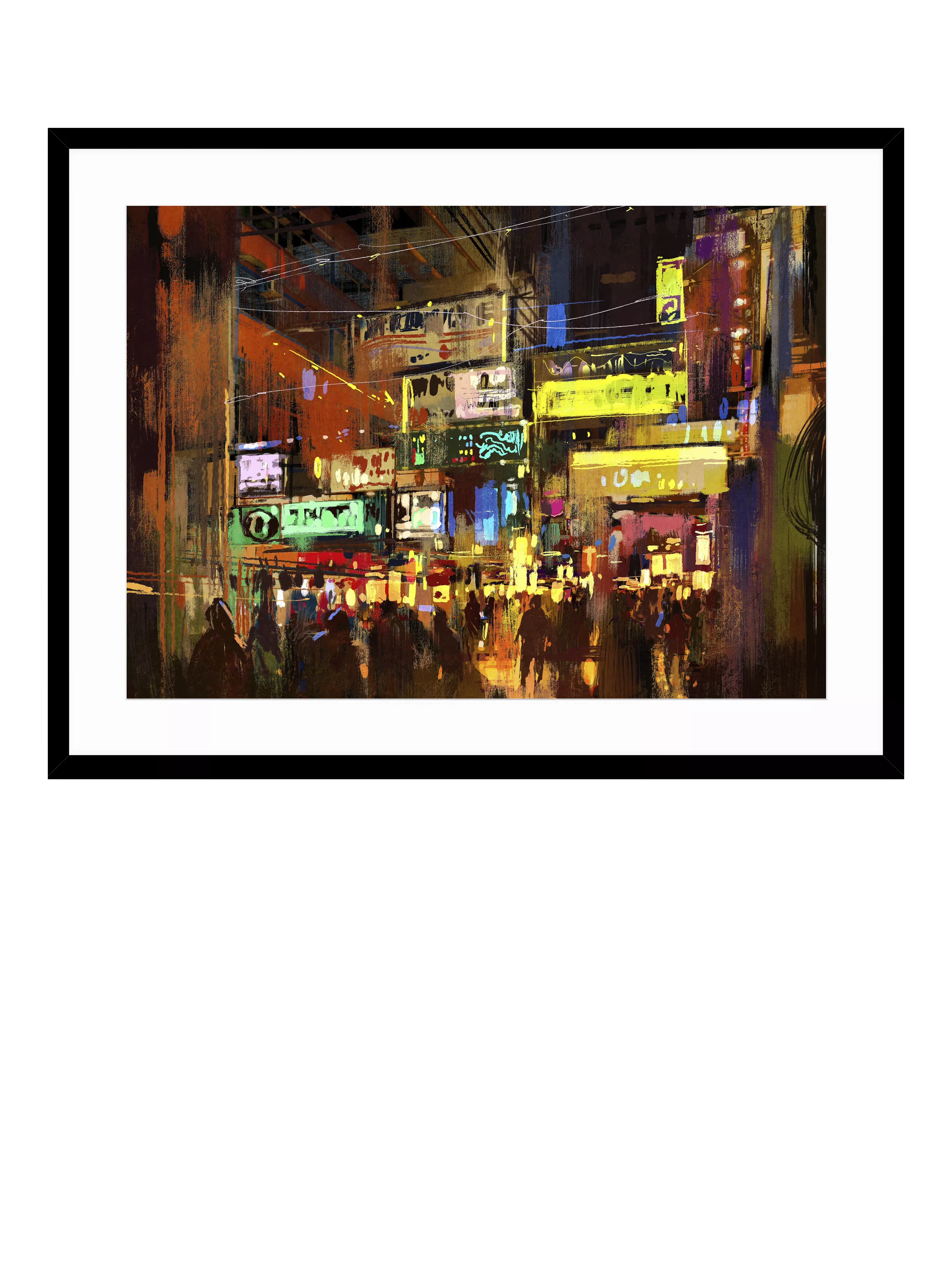 John Lewis Neon Dreams framed print 83.5x63.5cm, imported from the UK