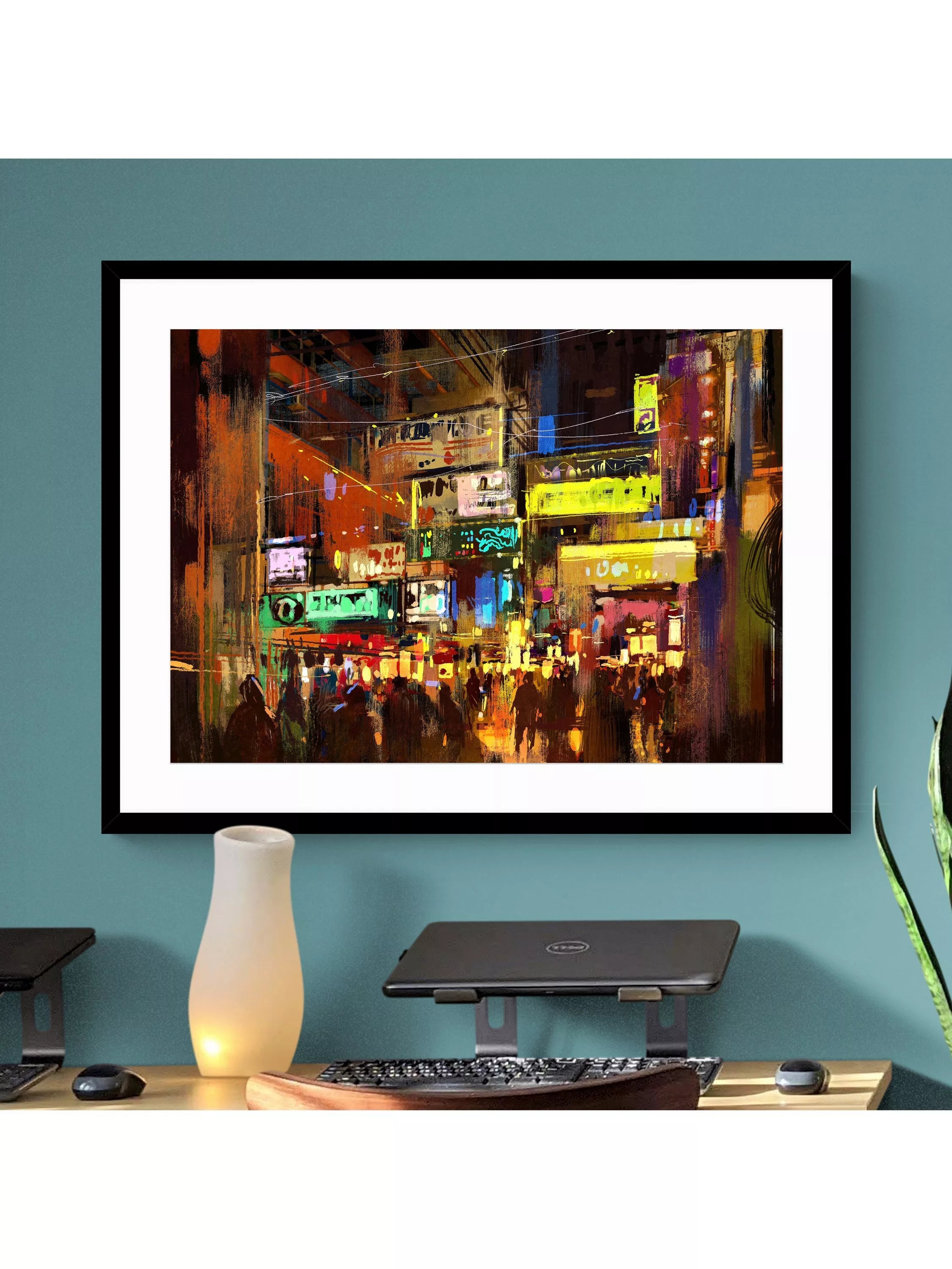 John Lewis Neon Dreams framed print 83.5x63.5cm, imported from the UK