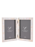 Impressions Elegance white double photo frame with Mother of Pearl (British brand)