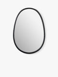 West Elm oval metal wall mirror in dark bronze, 117x81cm (British brand)
