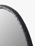 West Elm oval metal wall mirror in dark bronze, 117x81cm (British brand)