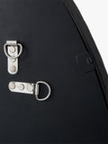 West Elm oval metal wall mirror in dark bronze, 117x81cm (British brand)