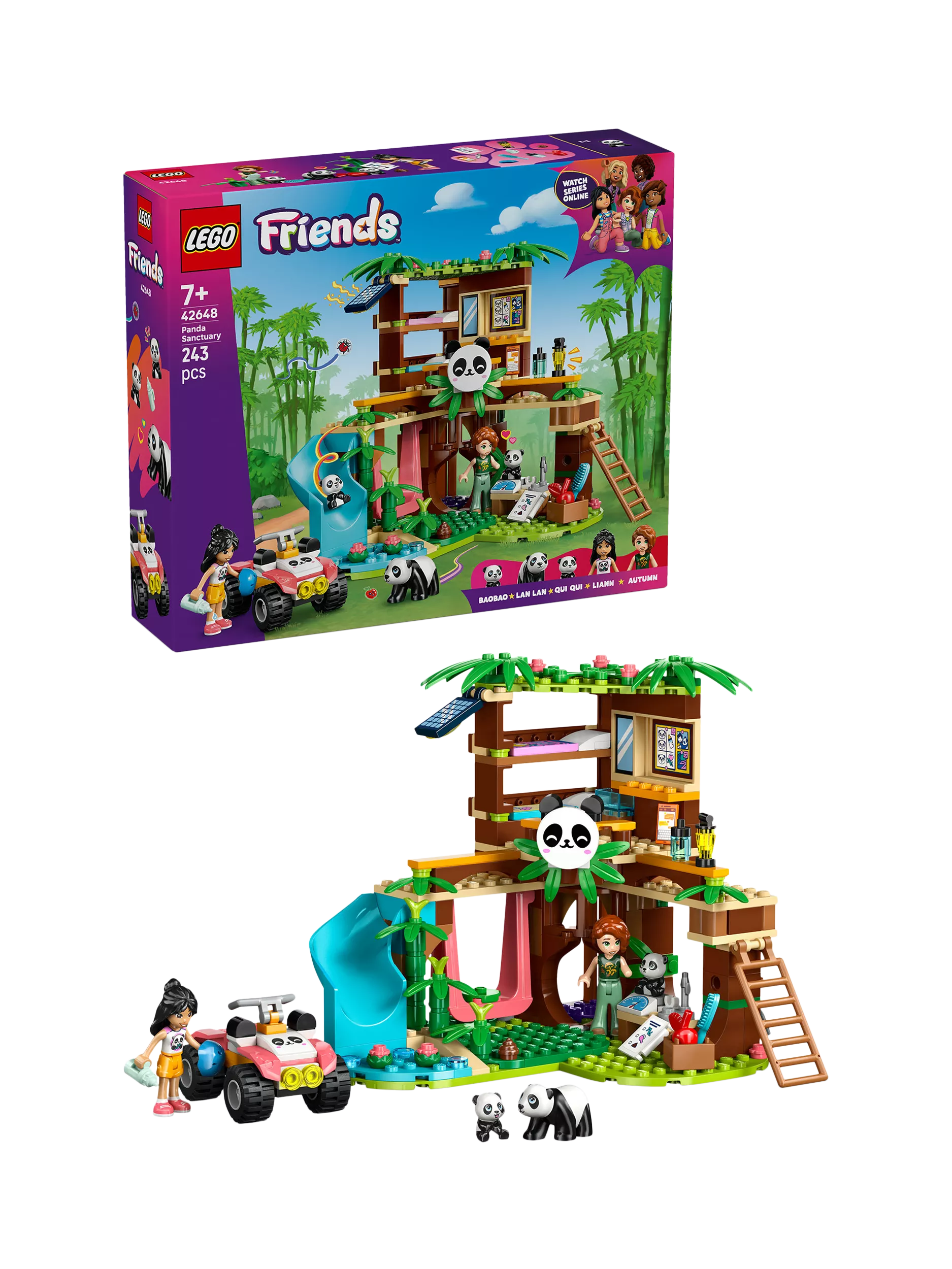 LEGO Friends Panda Sanctuary Animal Care 243-piece building set, UK version