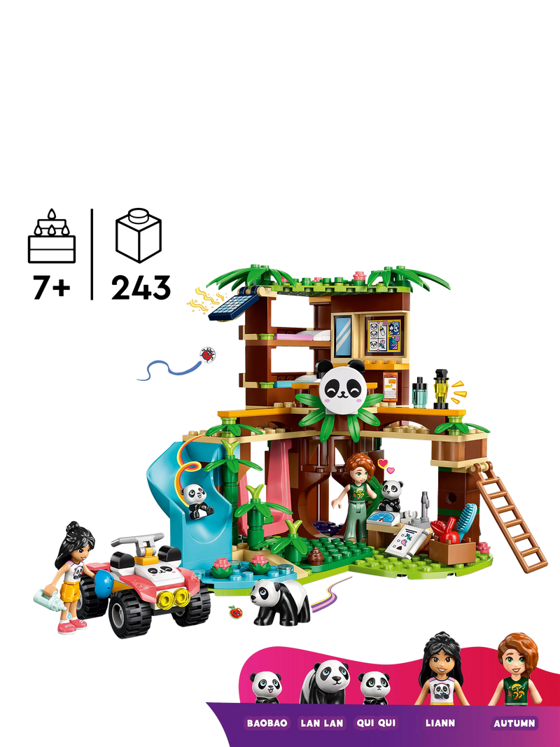 LEGO Friends Panda Sanctuary Animal Care 243-piece building set, UK version