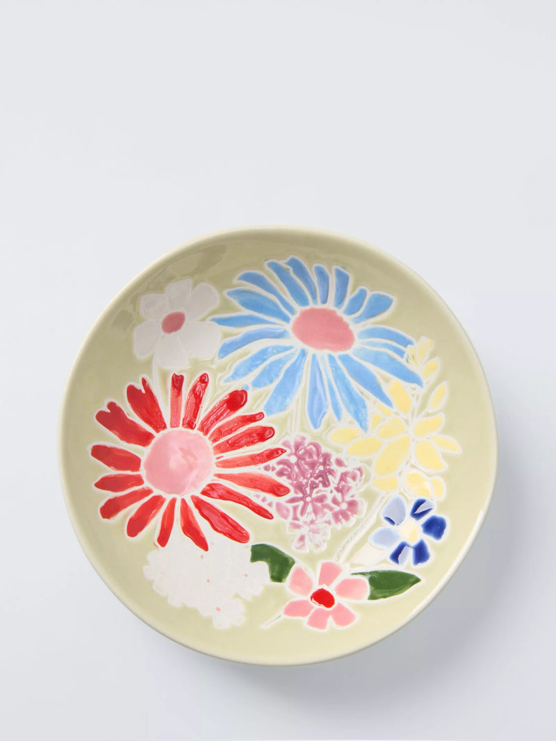 John Lewis Wildflowers stoneware trinket dish 12cm - British product