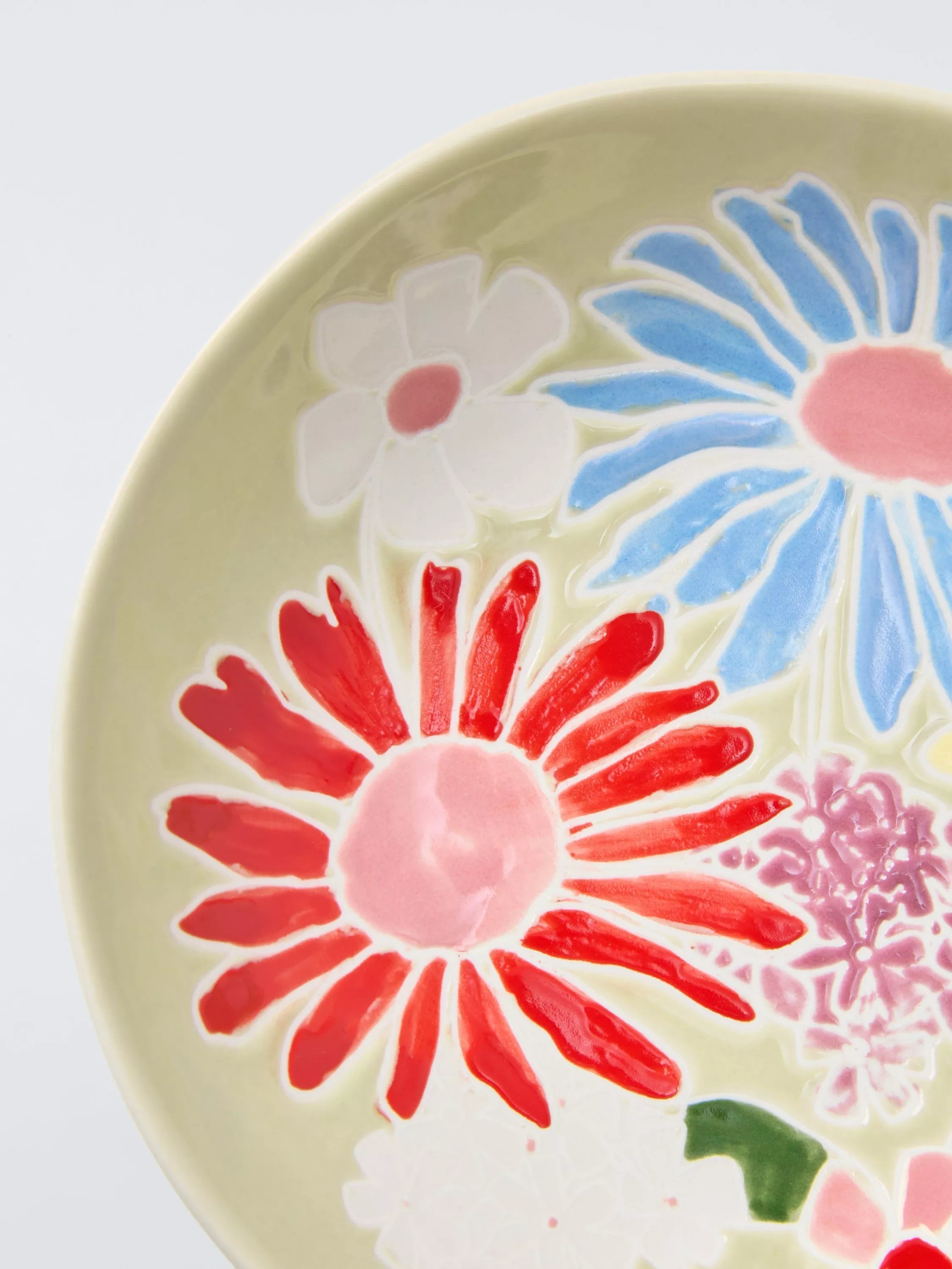 John Lewis Wildflowers stoneware trinket dish 12cm - British product