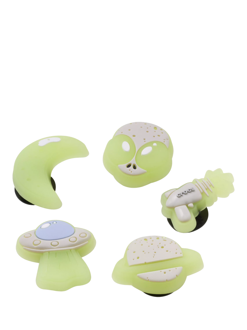 Crocs glow-in-the-dark space Jibbitz charms pack of 5, UK version