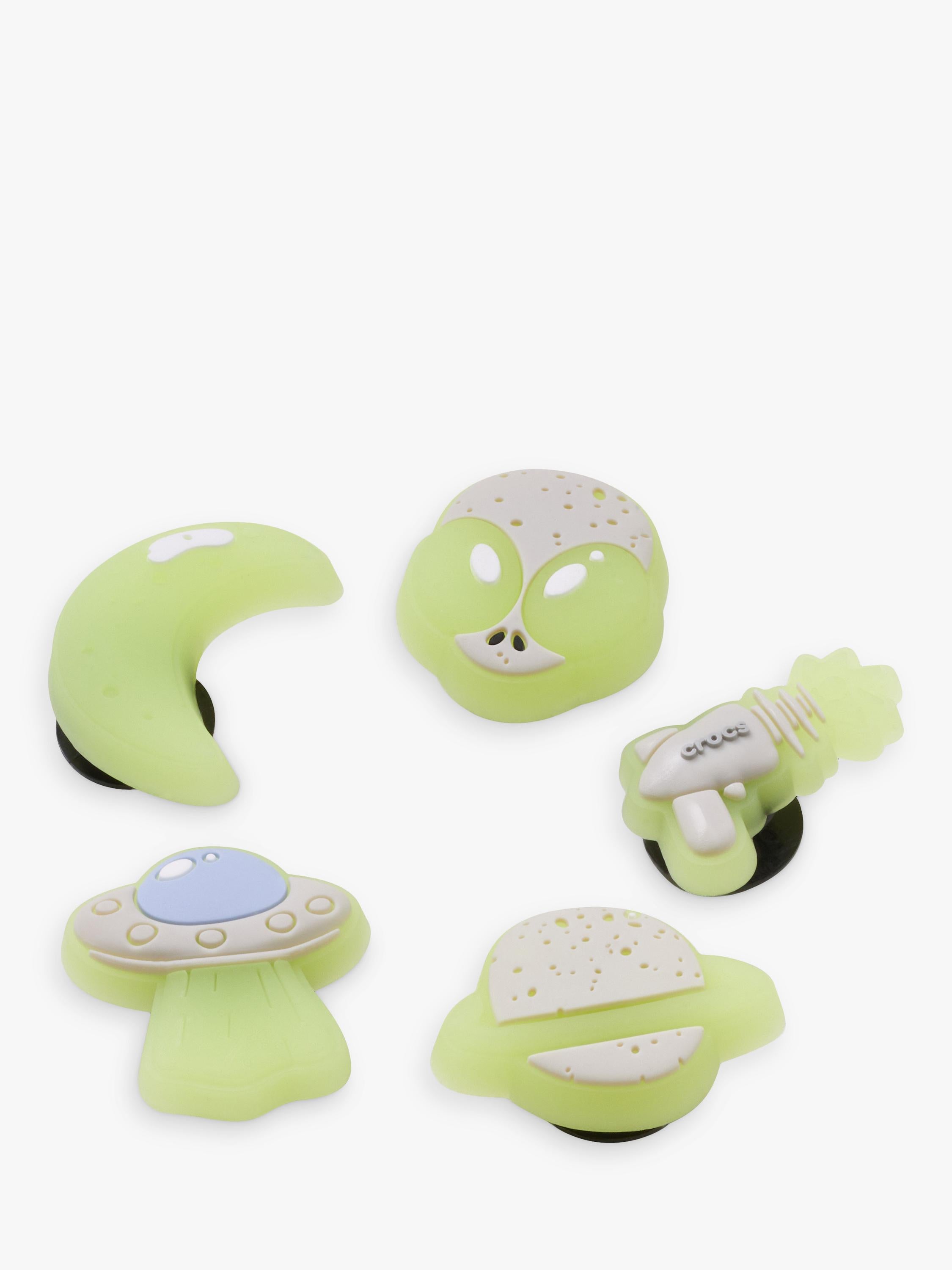 Crocs glow-in-the-dark space Jibbitz charms pack of 5, UK version