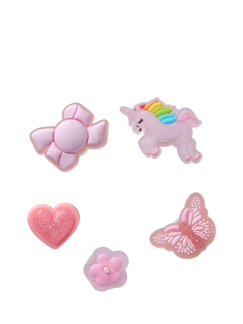 Crocs Jibbitz charms pack of 5 tiny girl favourites, UK version