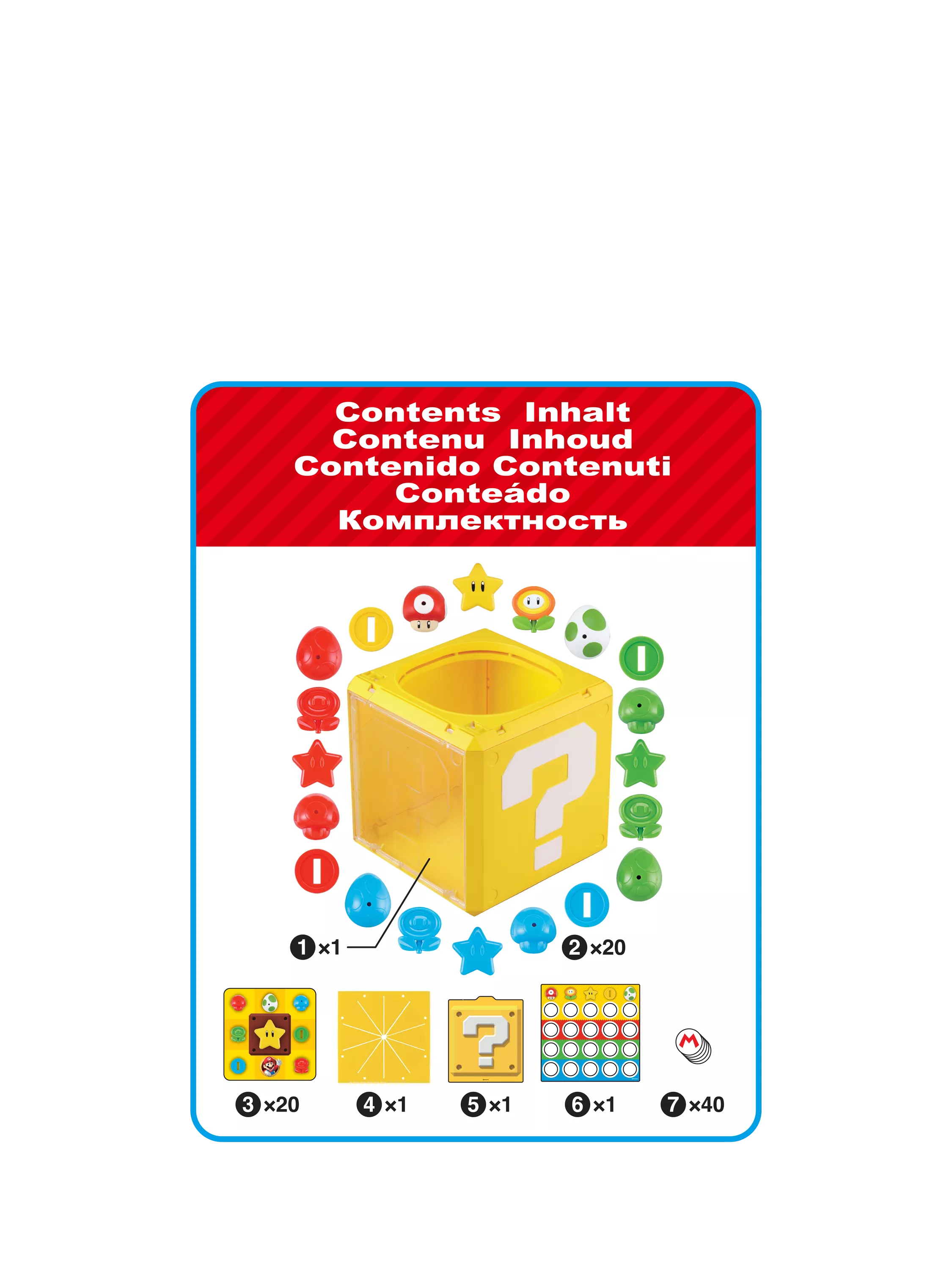 Nintendo Super Mario Question Block 3 in 1 game - British product