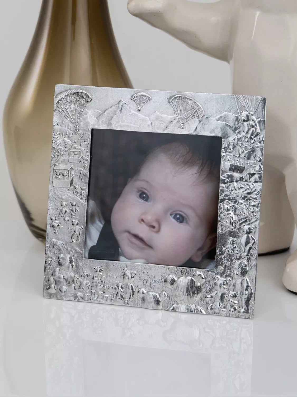 Lancaster and Gibbings teddy bear photo frame 3.5x3.5 inches, imported from the UK