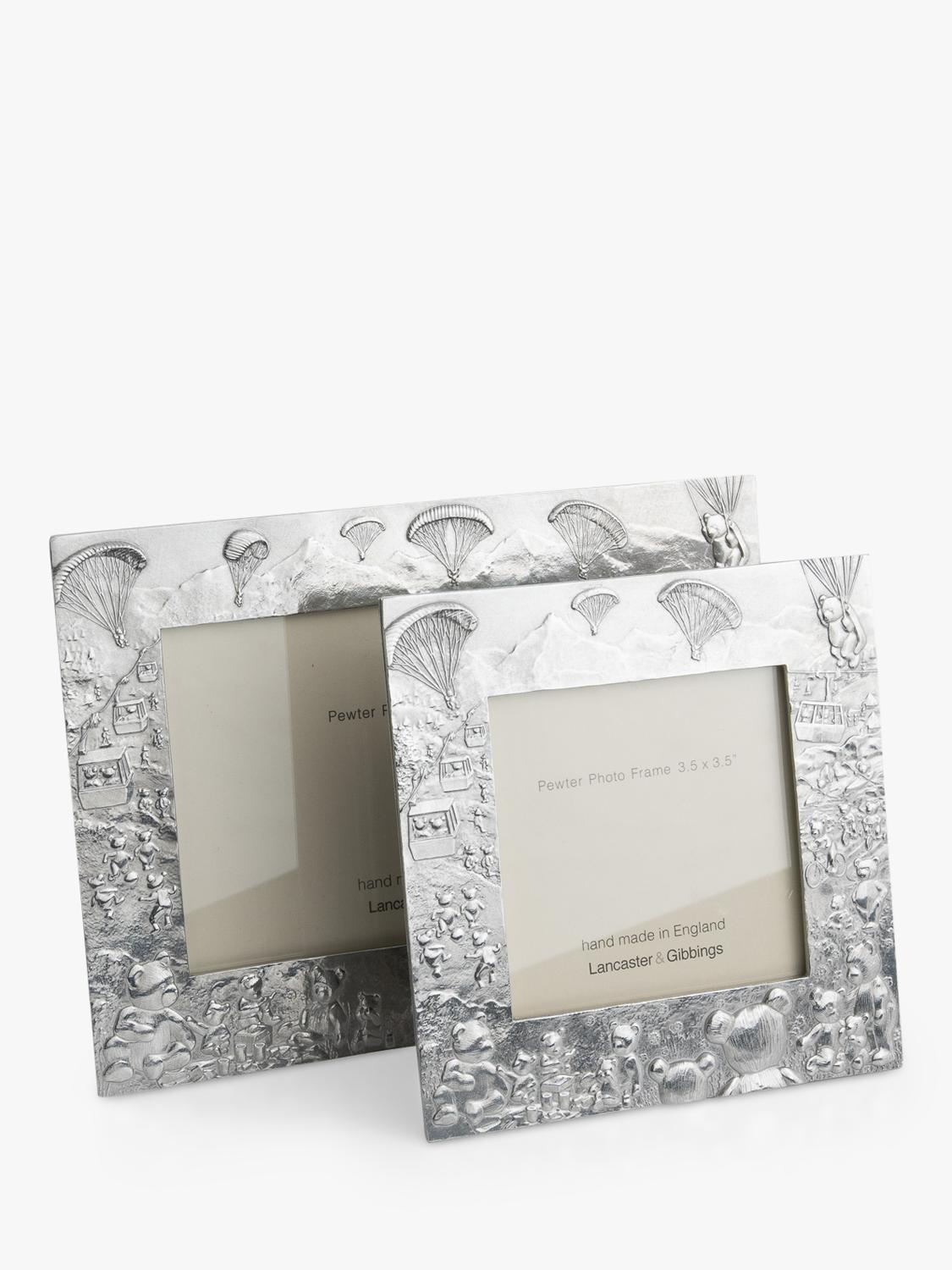 Lancaster and Gibbings pewter teddy bear photo frame 4x6 (British brand)