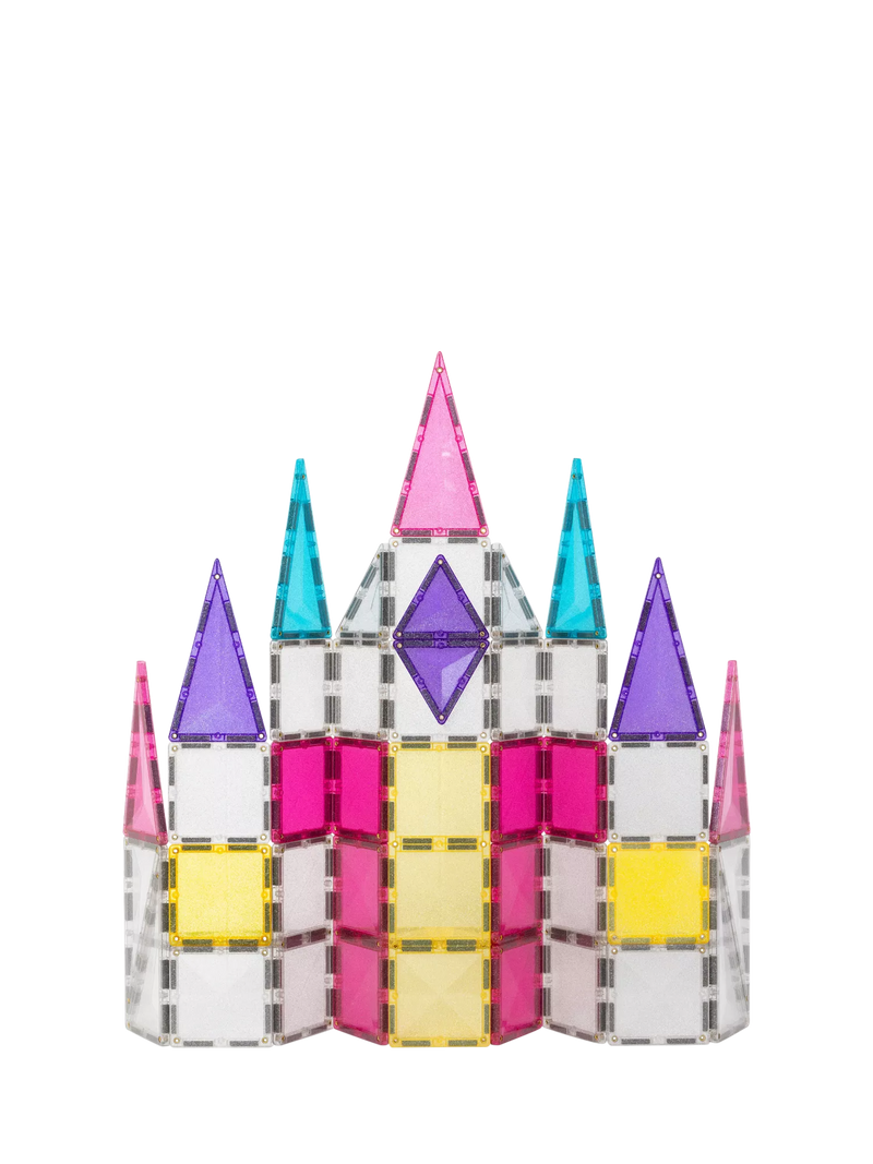 Connetix glitter unicorn tiles 56-piece construction set, imported from the UK