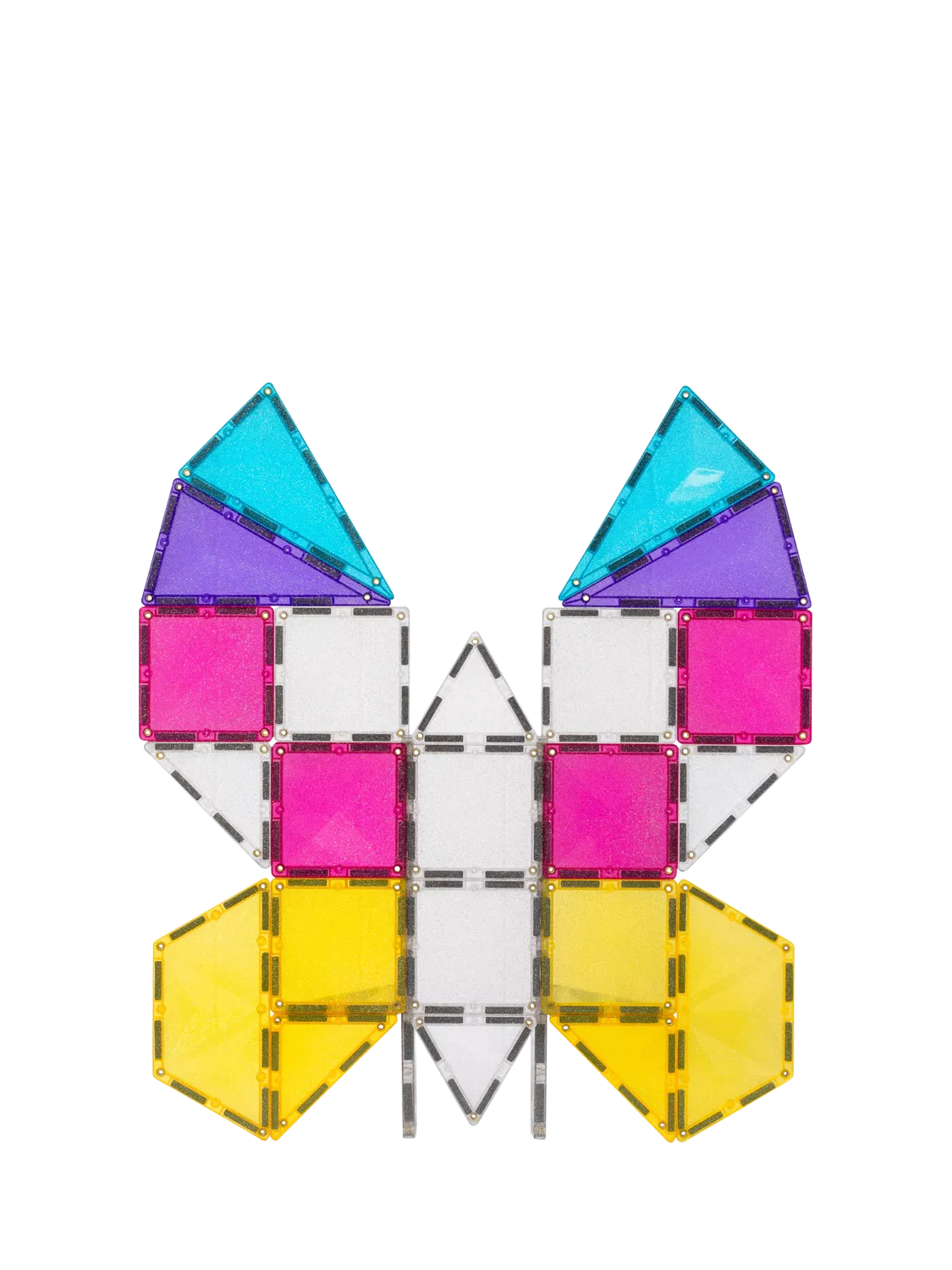 Connetix glitter unicorn tiles 56-piece construction set, imported from the UK