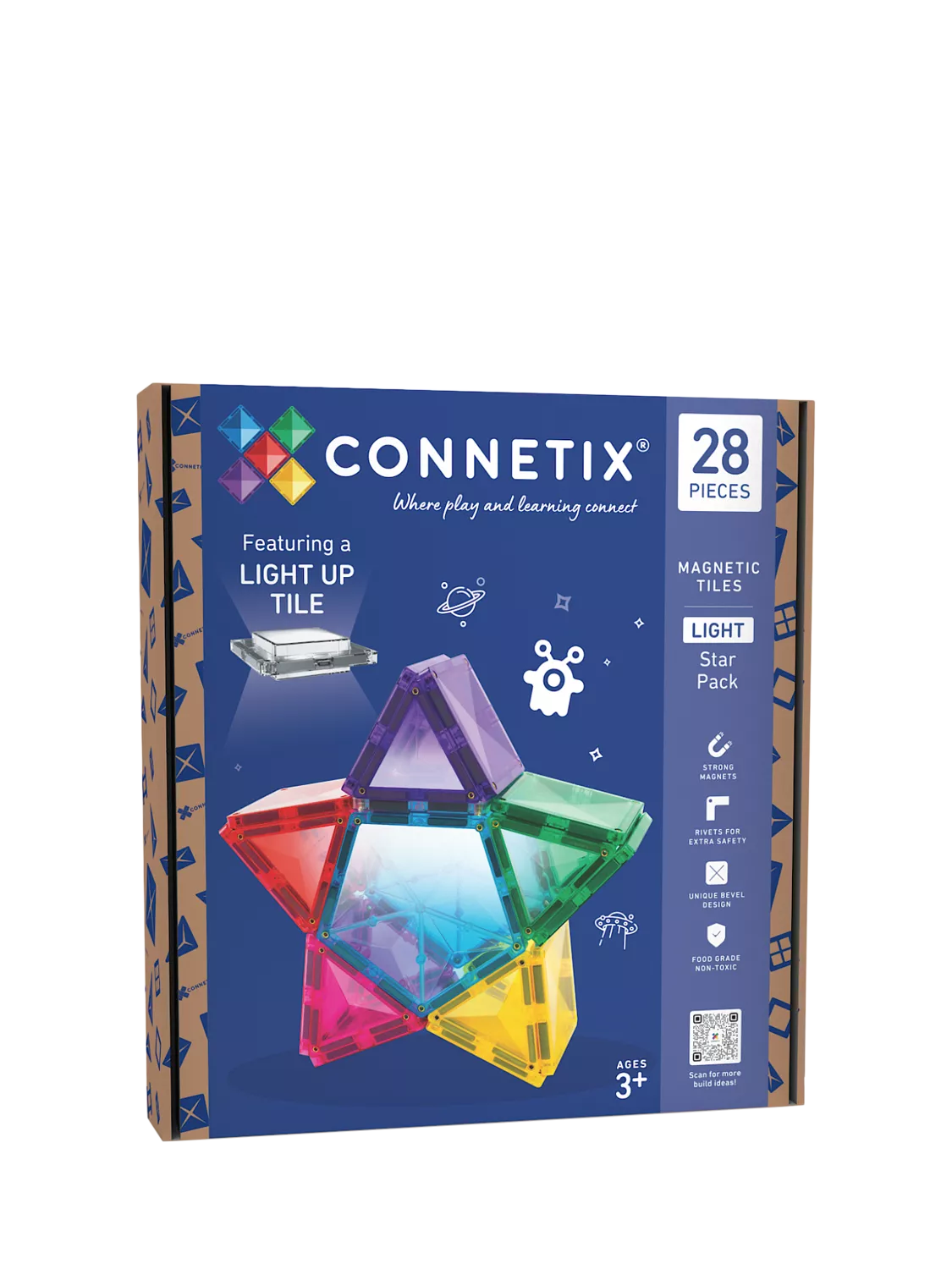 Connetix Light Star Tiles 28-piece pack - British product