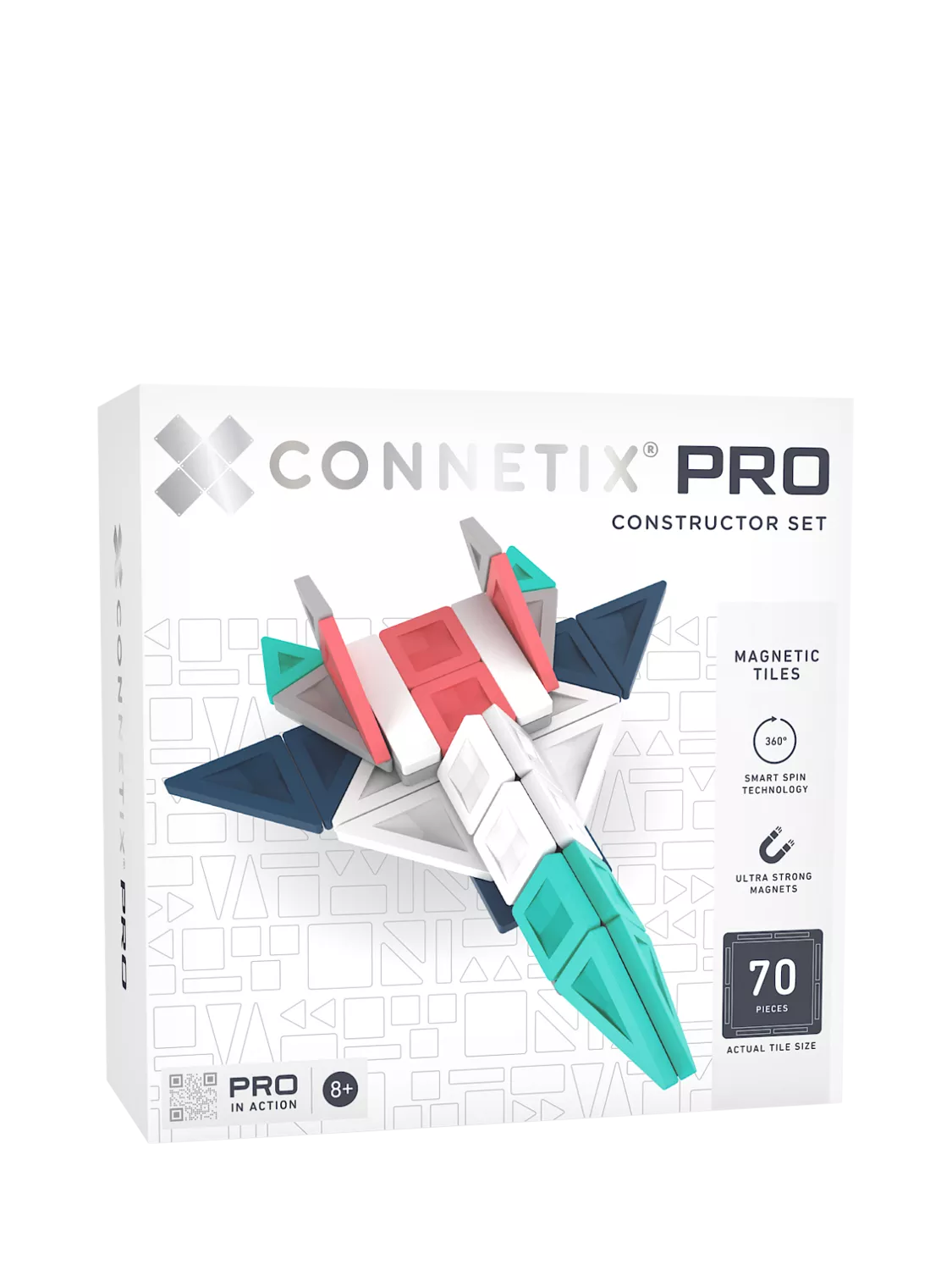 Connetix PRO Constructor 70 magnetic tile set, UK version