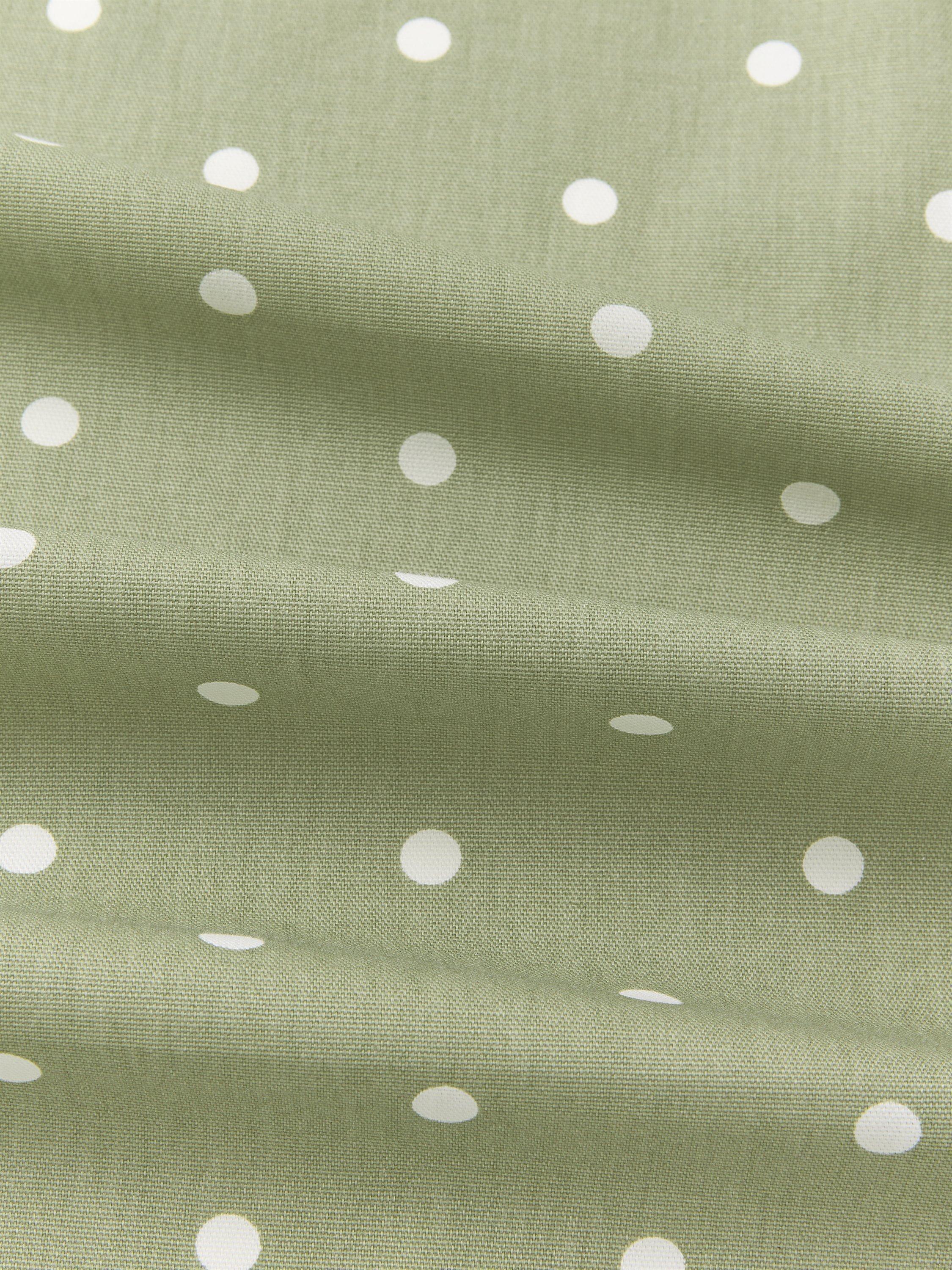 John Lewis oilcloth tablecloth fabric sage dot 130cm, UK version