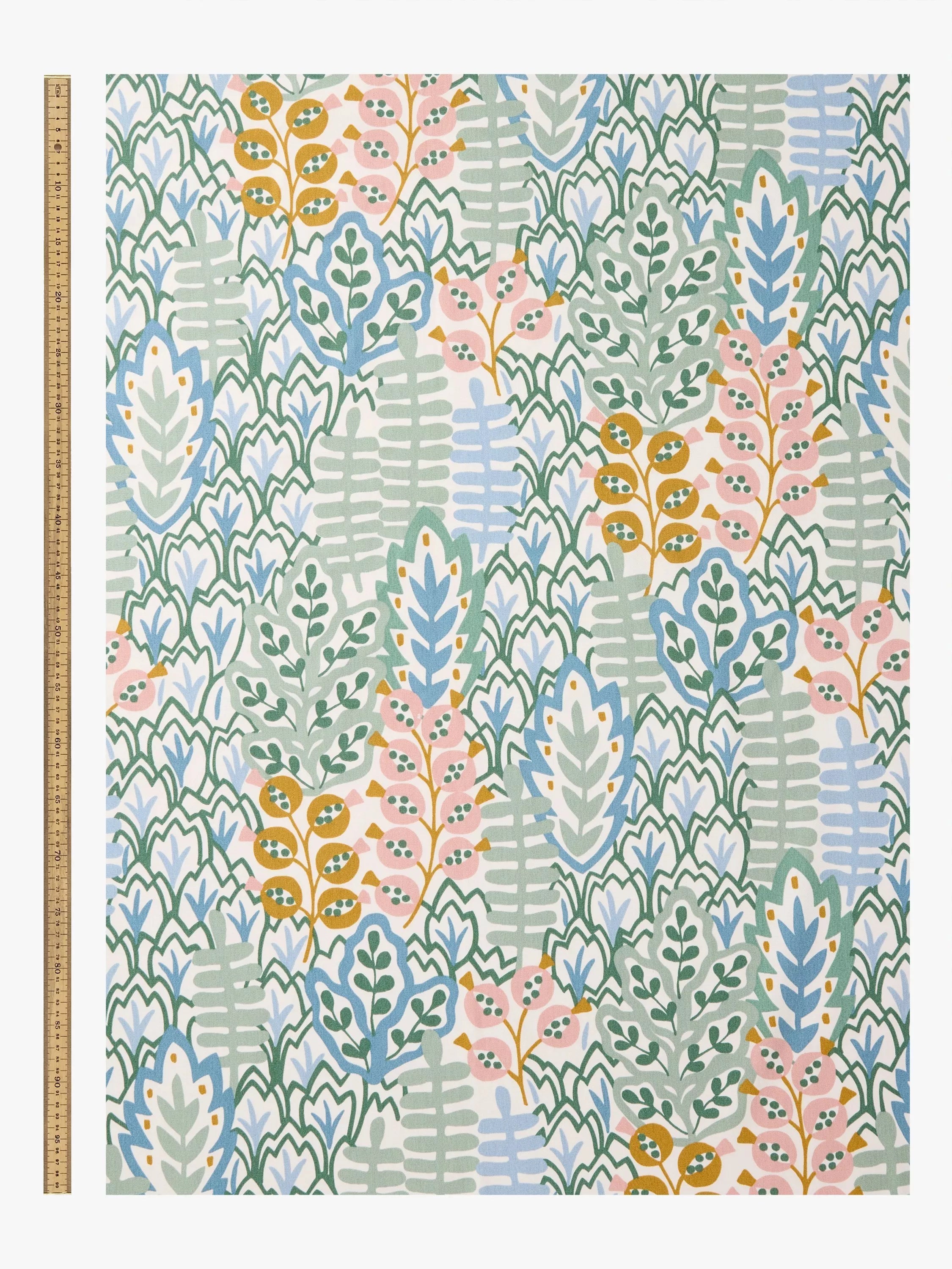 John Lewis Alva oilcloth tablecloth fabric teal 130cm, UK version