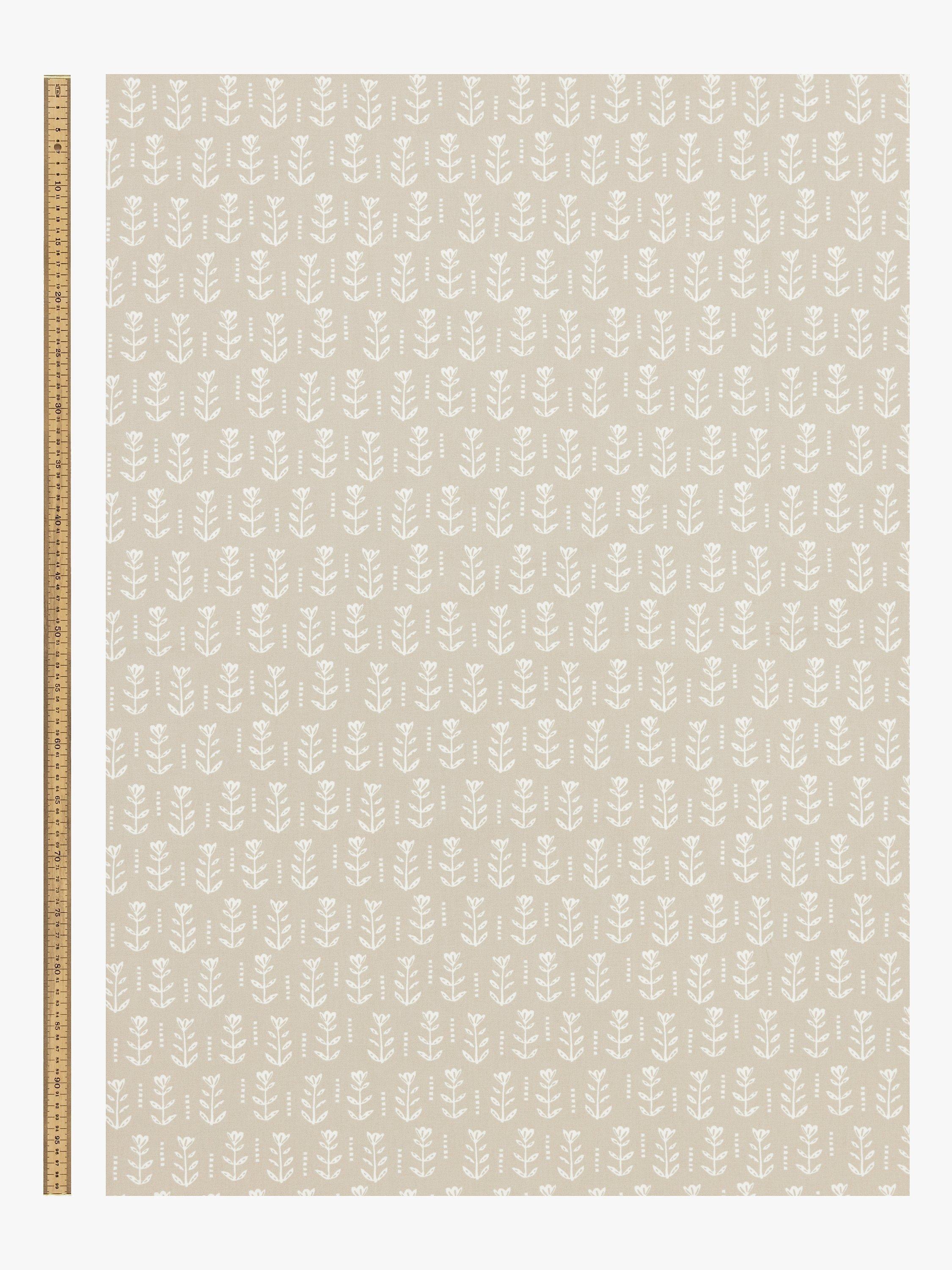 John Lewis Cora oilcloth tablecloth fabric putty, UK version