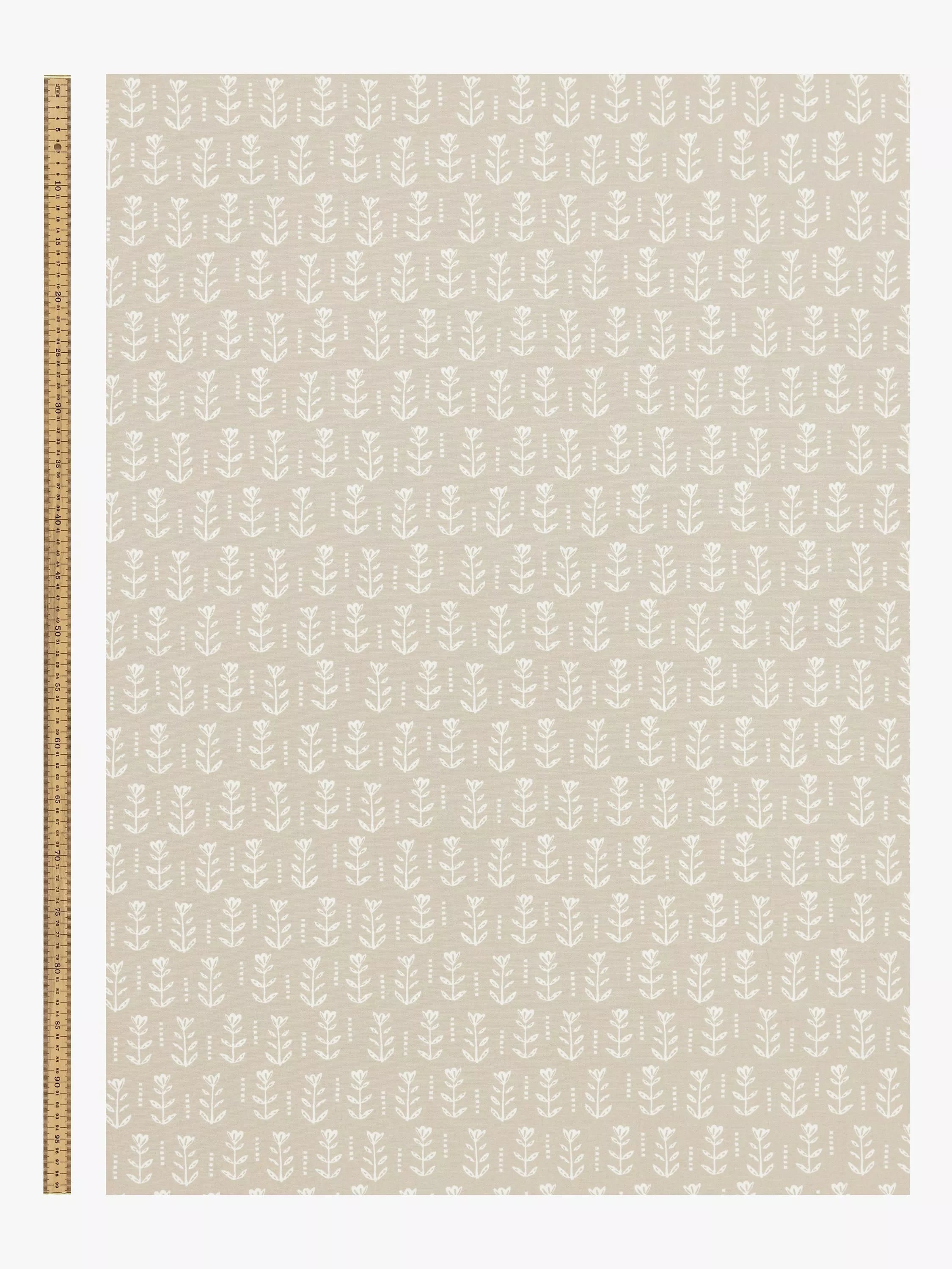 John Lewis Cora oilcloth tablecloth fabric putty, UK version