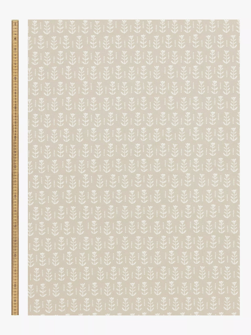 John Lewis Cora oilcloth tablecloth fabric putty, UK version