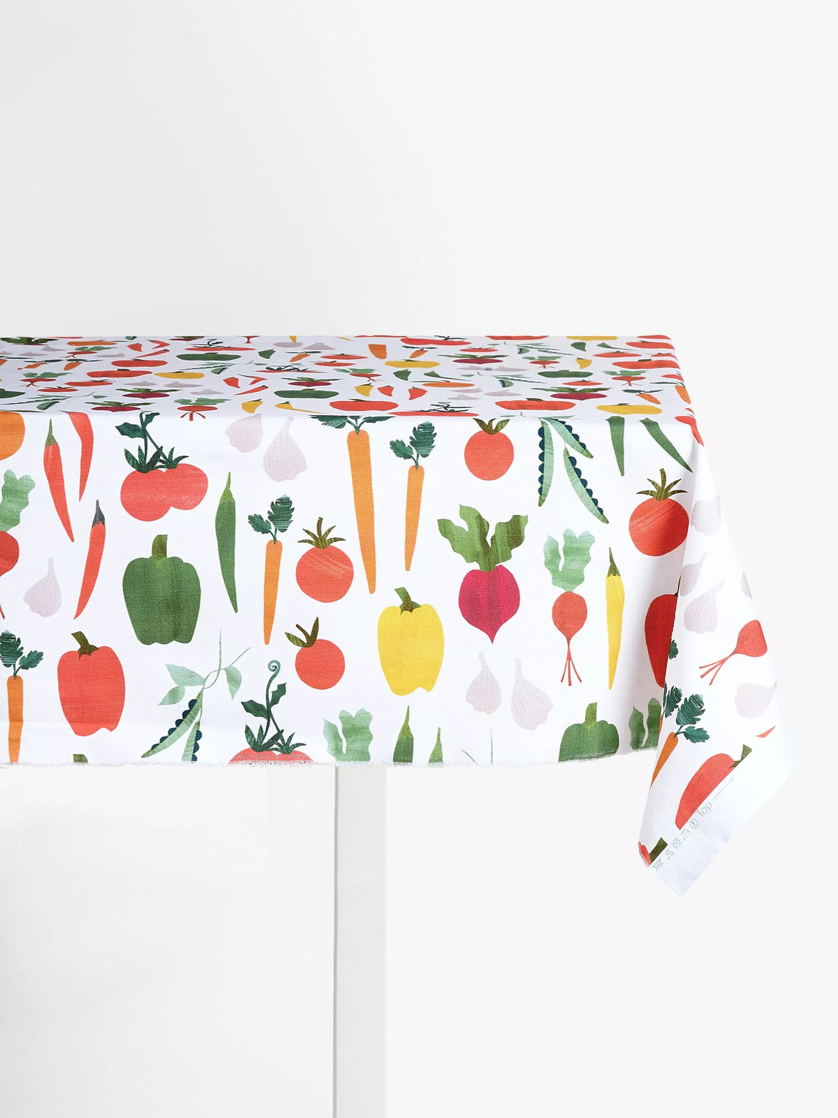John Lewis oilcloth fabric with vegetable design (British brand)