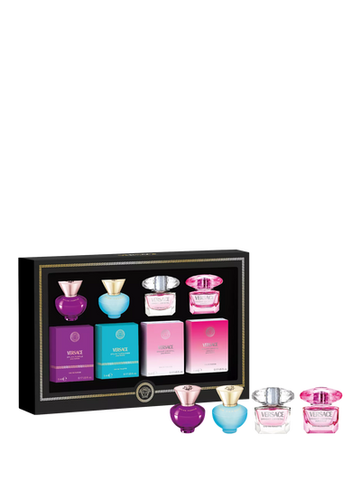 John Lewis Versace Pour Femme Miniature Fragrance Gift Set, 4 x 5ml- Buy online at McGrocer