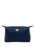 Apatchy Small Leather Wash Bag, Navy