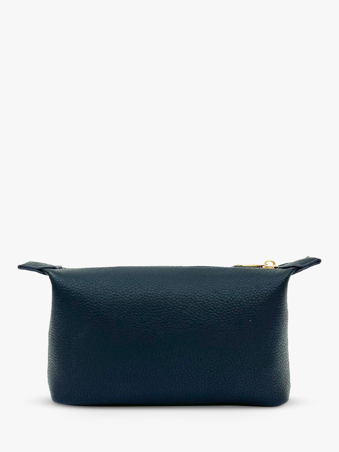 Apatchy London leather wash bag Navy small - British product