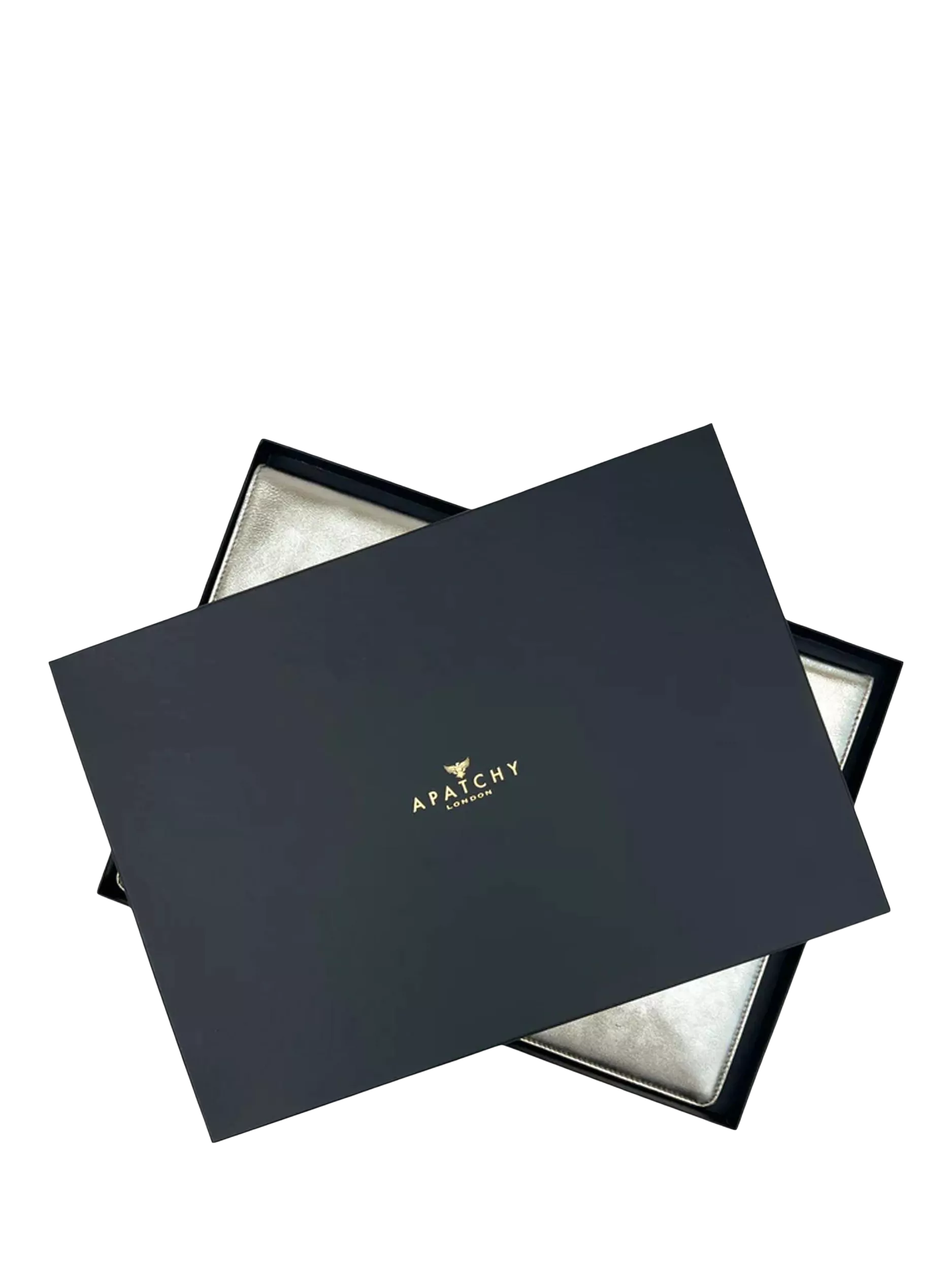 Apatchy London leather laptop sleeve gold 13-14 inch, imported from the UK