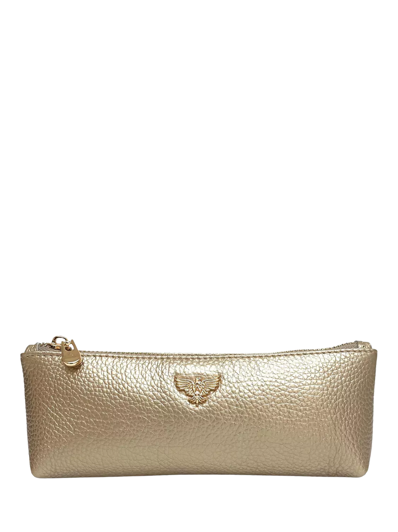 Apatchy London leather case gold 8x21x4cm, imported from the UK