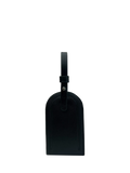Apatchy London Cavendish black leather luggage tag, imported from the UK