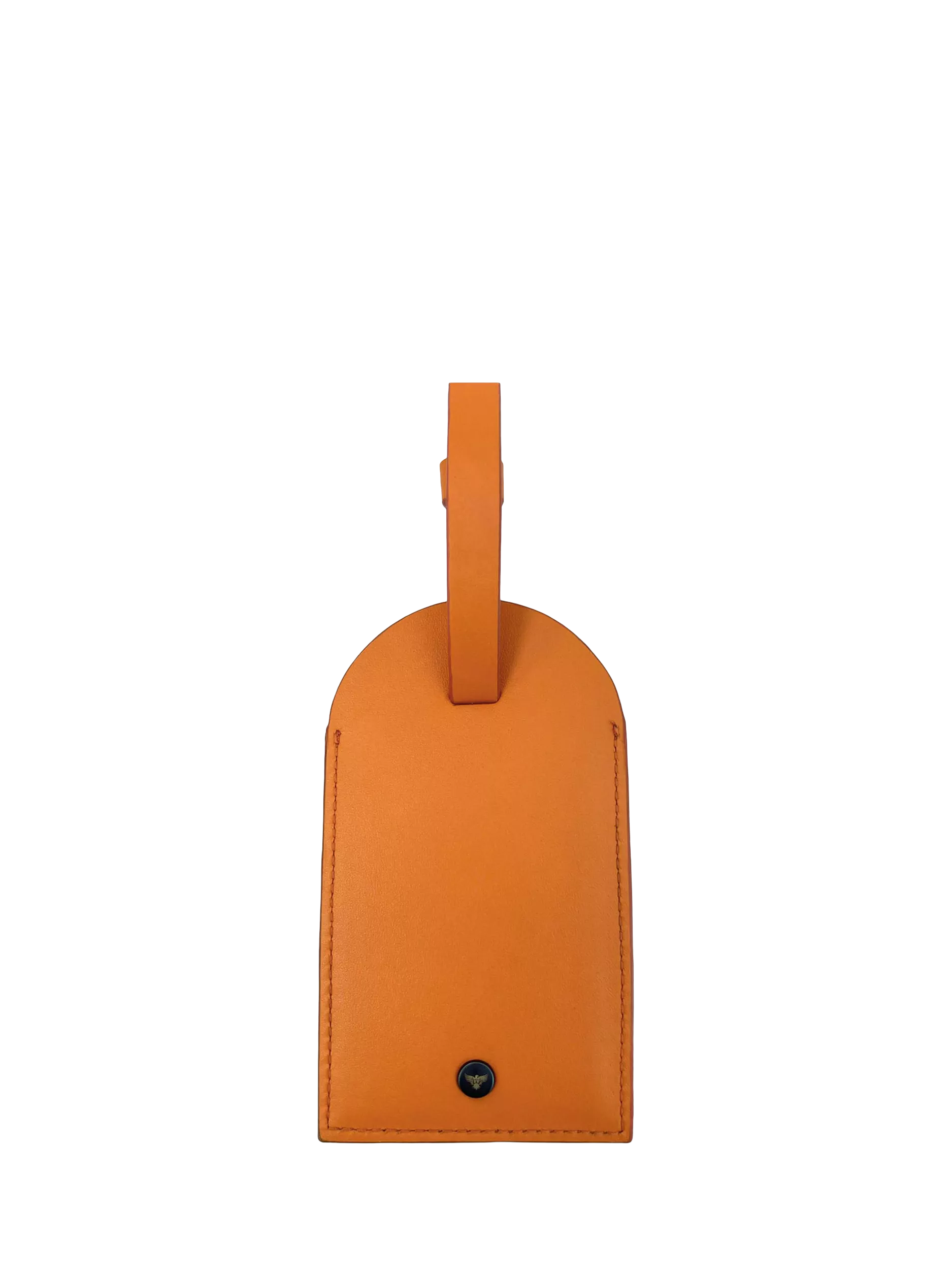 Apatchy London orange leather luggage tag, UK version