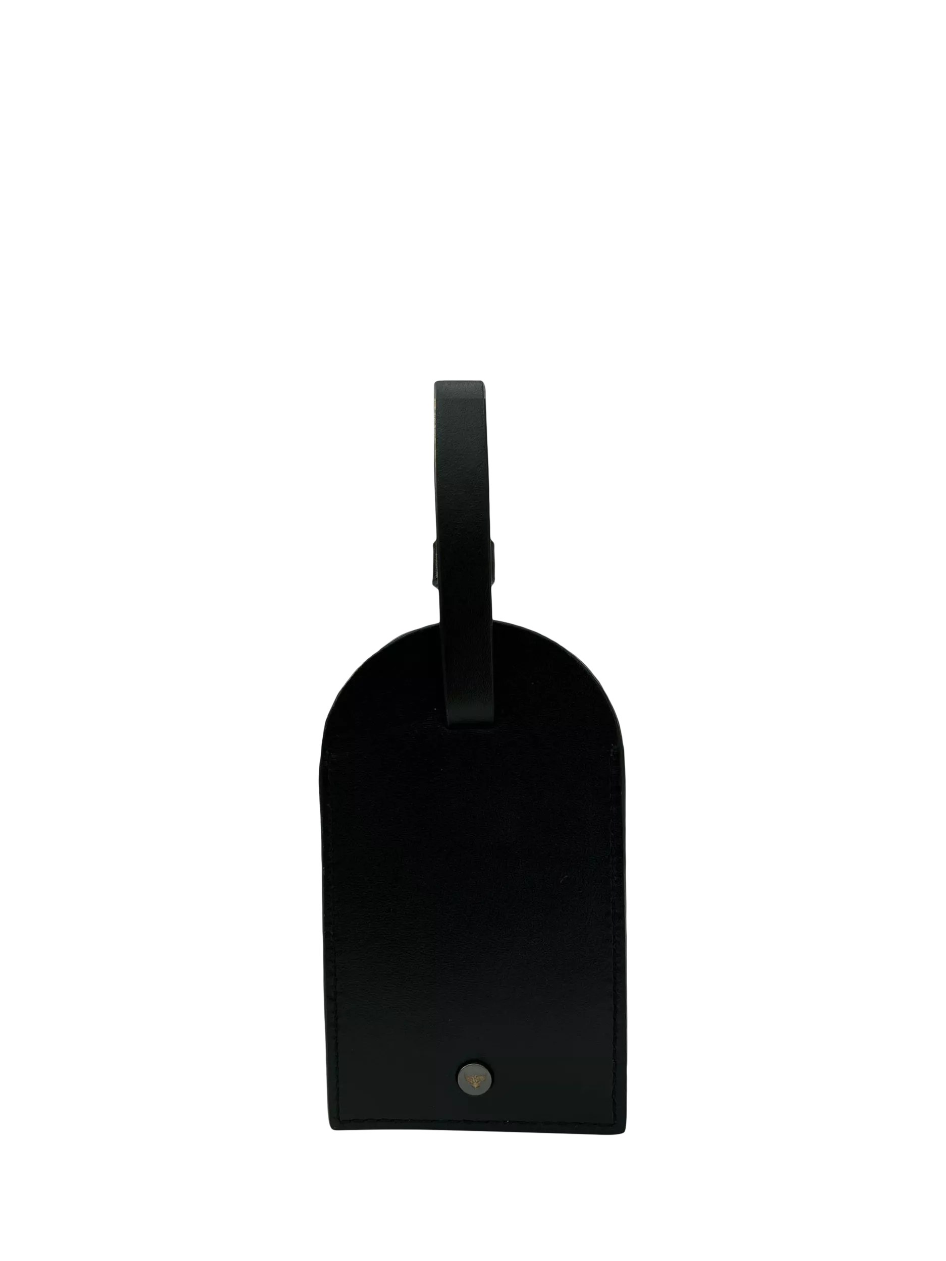 Apatchy leather luggage tag and loop keyring set black - British product
