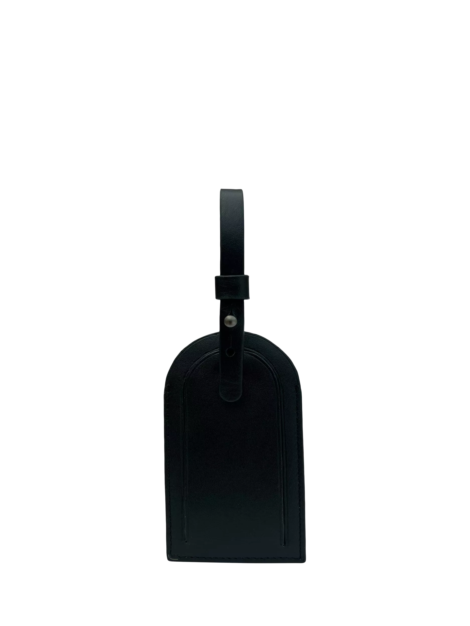 Apatchy leather luggage tag and loop keyring set black - British product