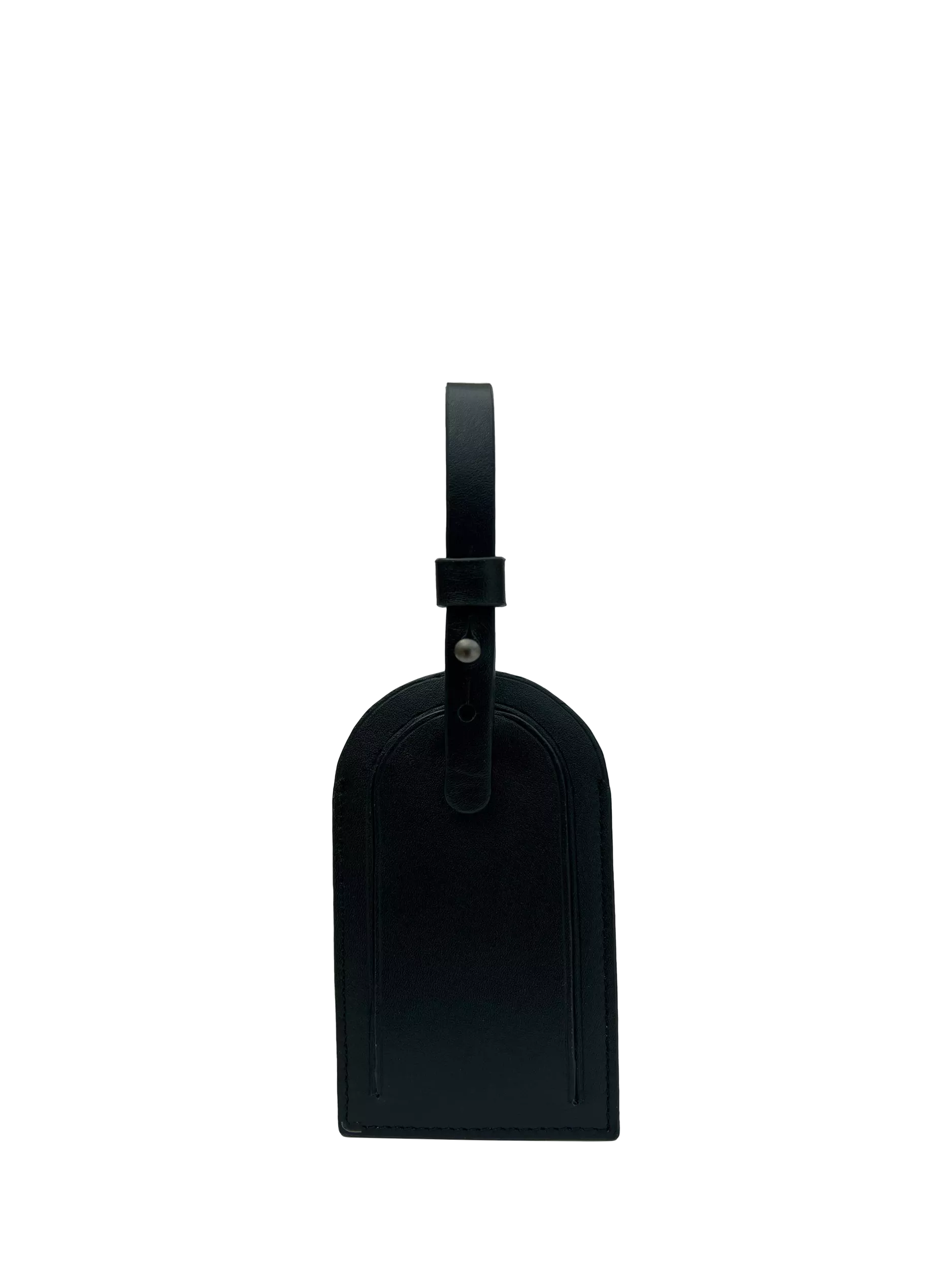 Apatchy London leather luggage tag keyring black orange, UK version