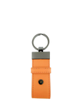 Apatchy London leather luggage tag keyring black orange, UK version
