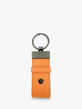 Apatchy London leather luggage tag keyring black orange, UK version