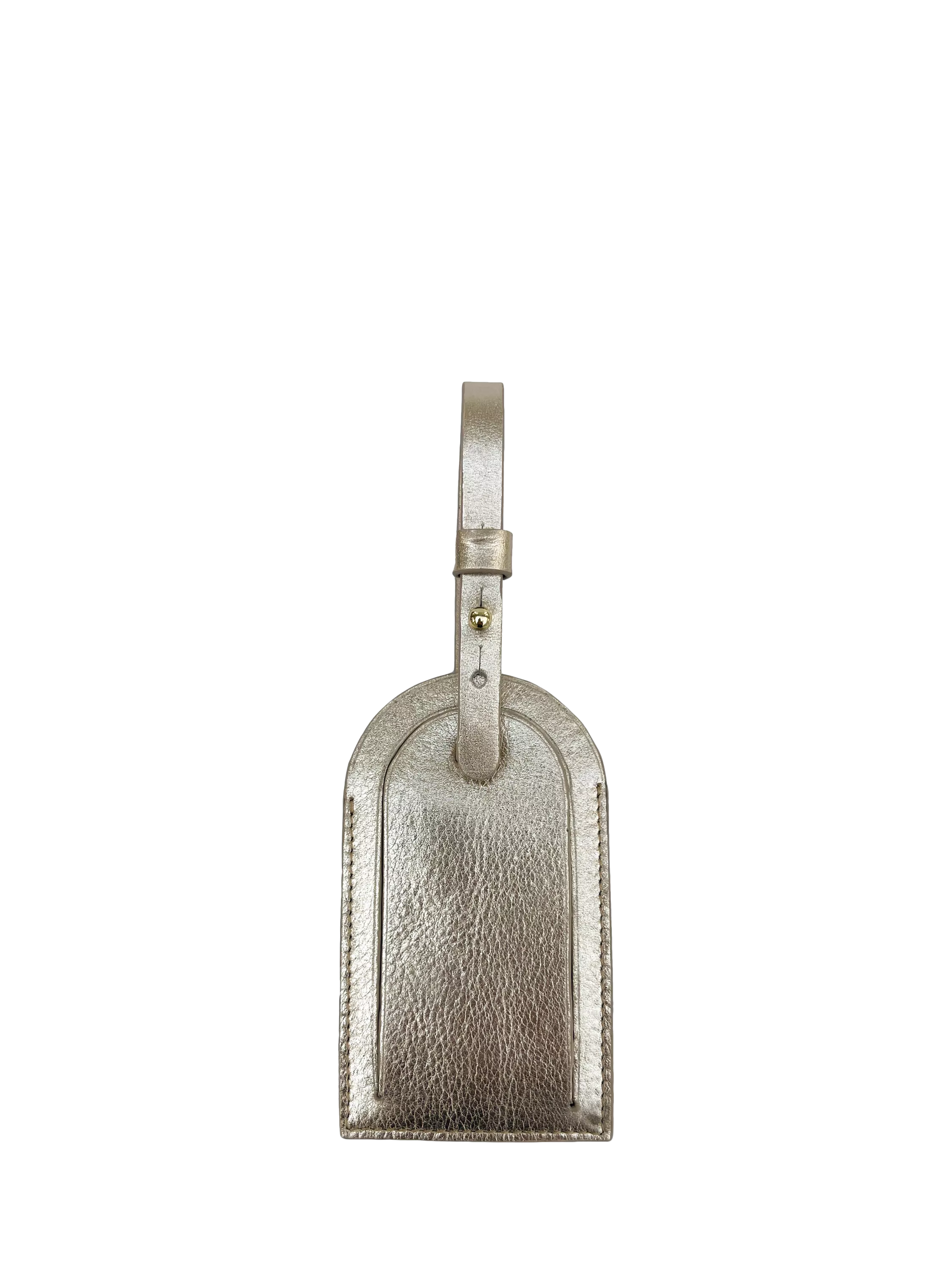Apatchy London leather luggage tag and tassel gift set gold (British brand)