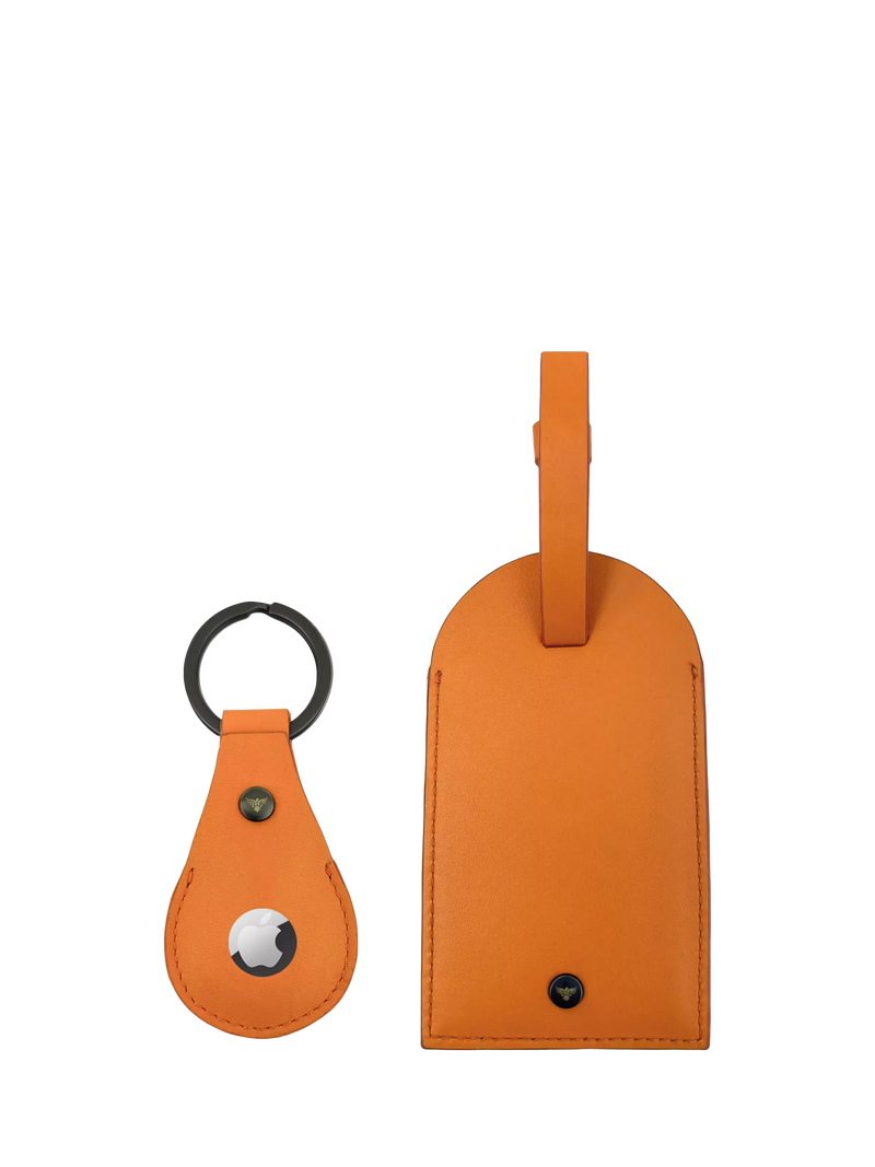 Apatchy London Leather Luggage Tag and AirTag Gift Set