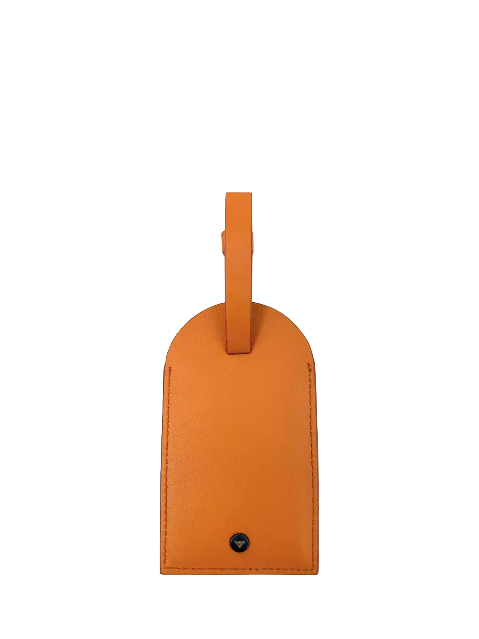 Apatchy London leather luggage tag and keyring gift set in orange, imported from the UK