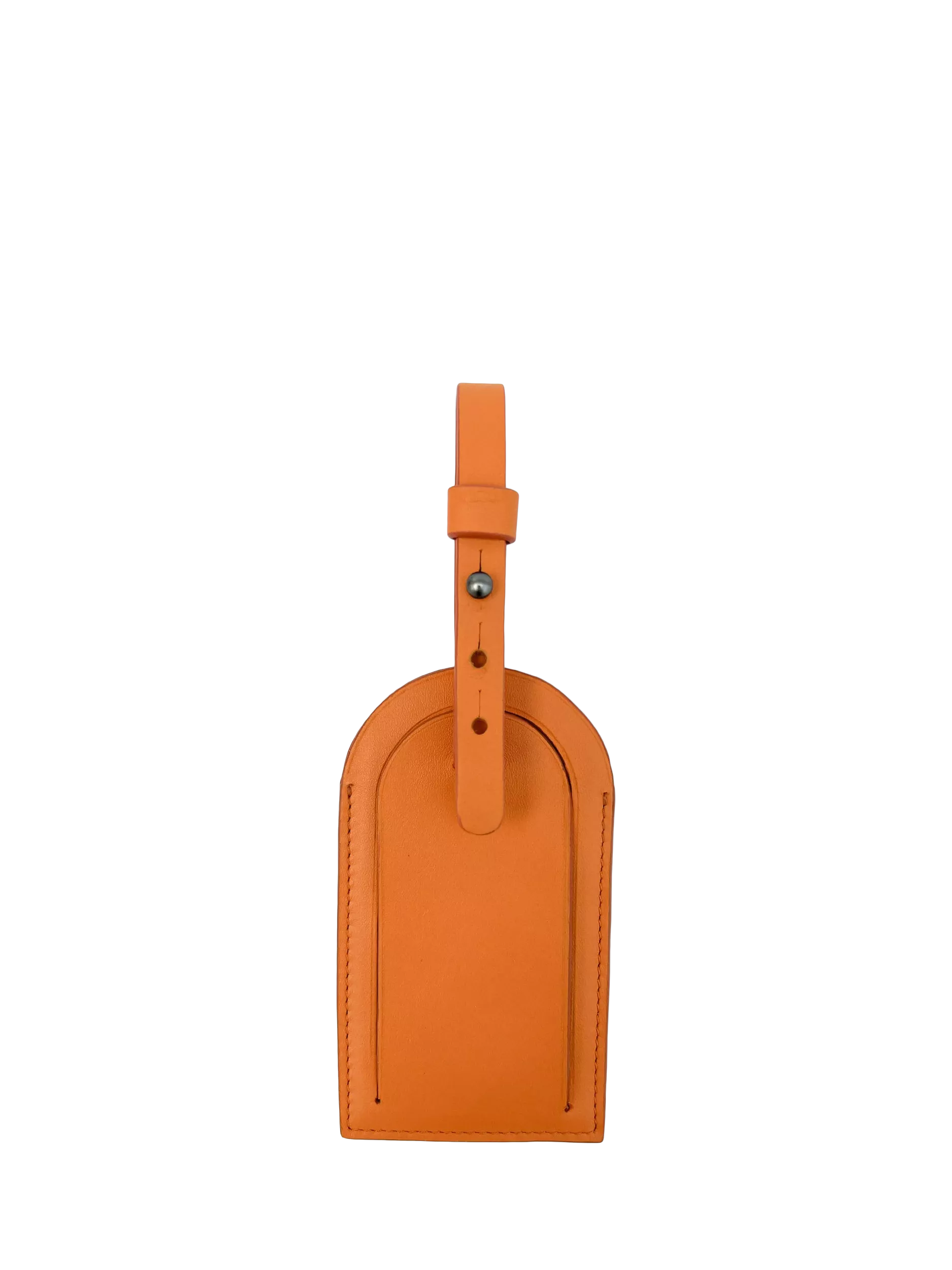 Apatchy London leather luggage tag and keyring gift set in orange, imported from the UK