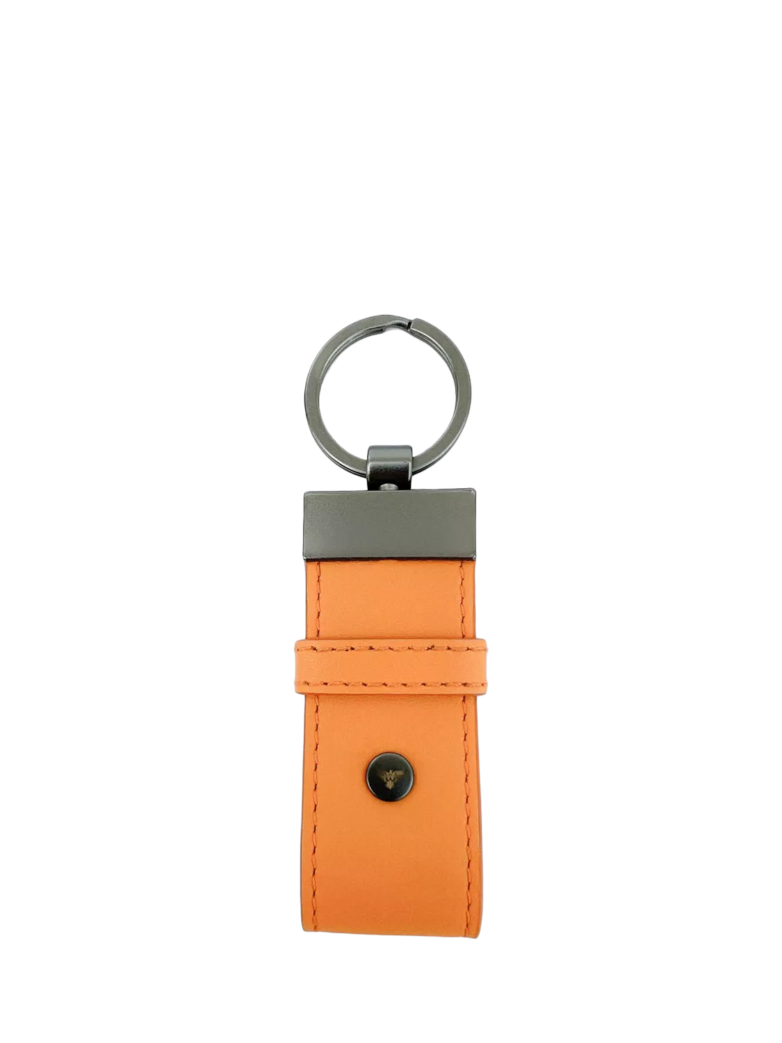 Apatchy London leather luggage tag and keyring gift set in orange, imported from the UK
