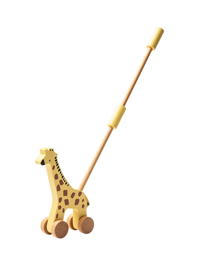 John Lewis John Lewis Wooden Push-Along Giraffe Toy FSC-Certified Pine Birch and Beech Wood- Buy online at McGrocer