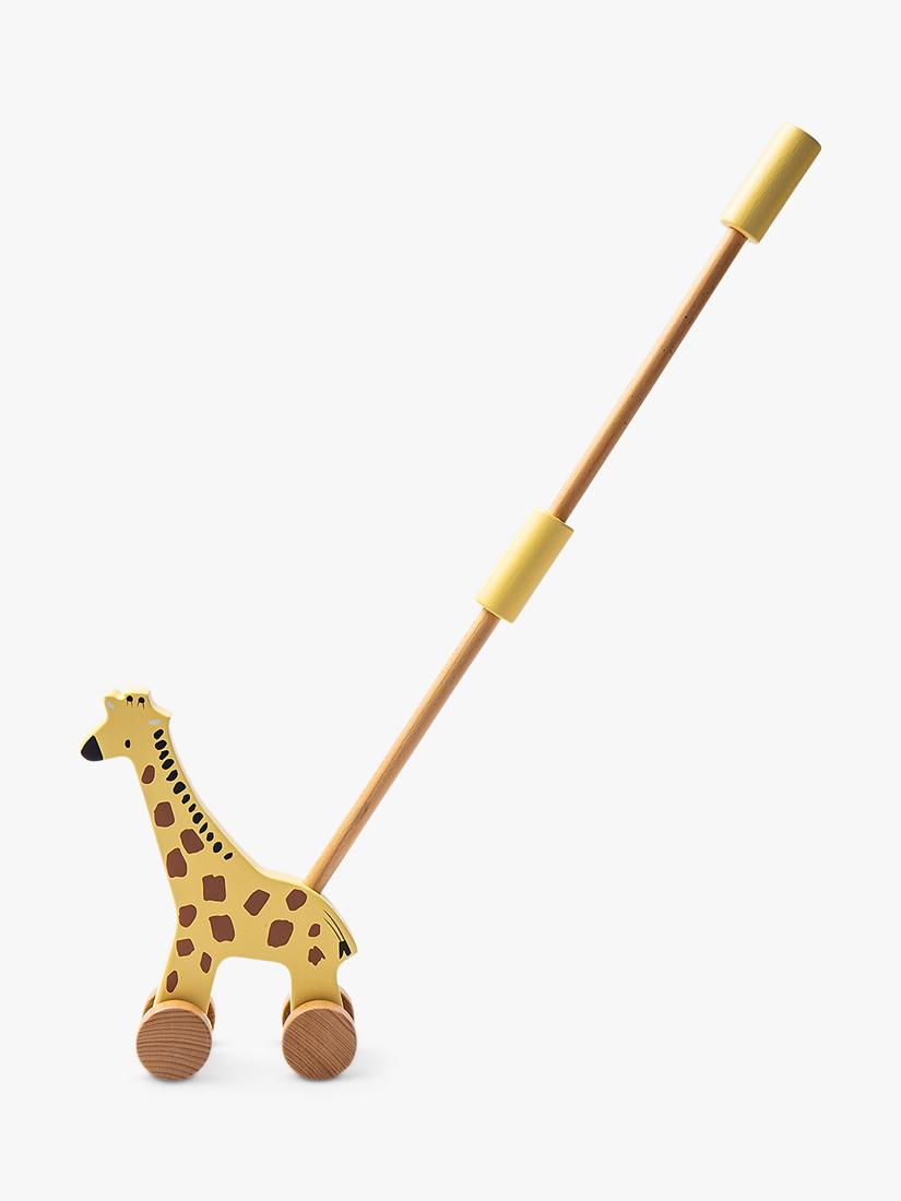 John Lewis wooden push-along giraffe toy FSC-certified - British product