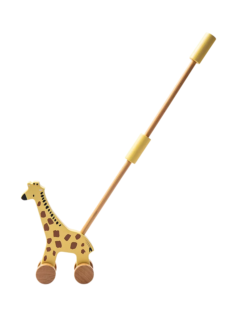 John Lewis wooden push-along giraffe toy FSC-certified - British product