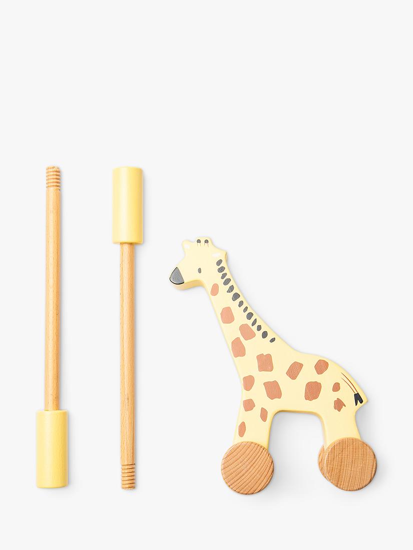 John Lewis wooden push-along giraffe toy FSC-certified - British product