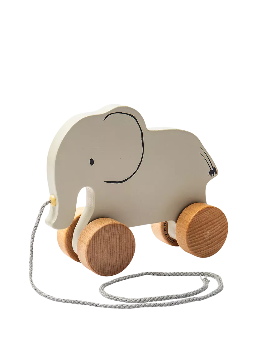 John Lewis wooden pull-along elephant toy - British product